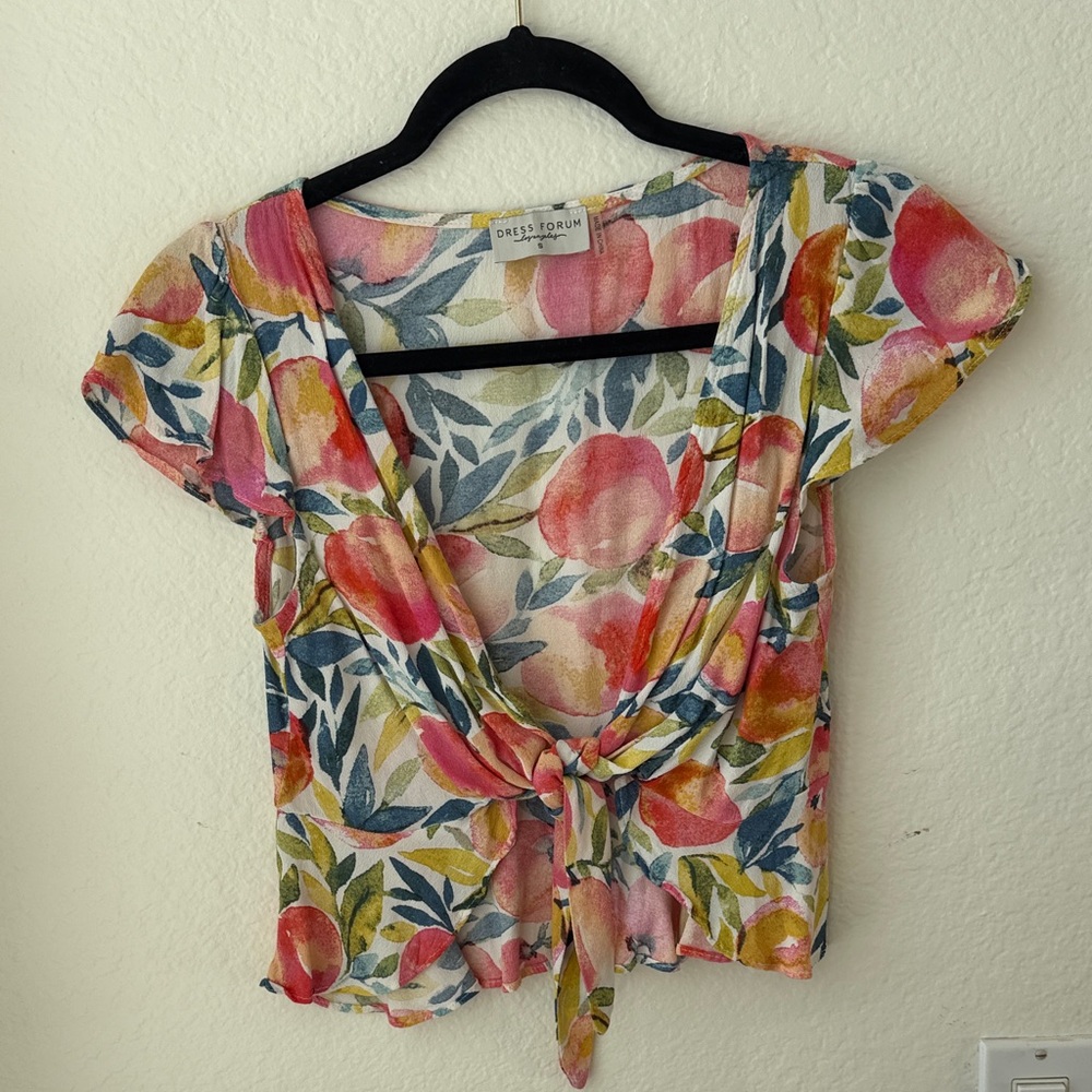 Women's Colorful Floral Crop Top